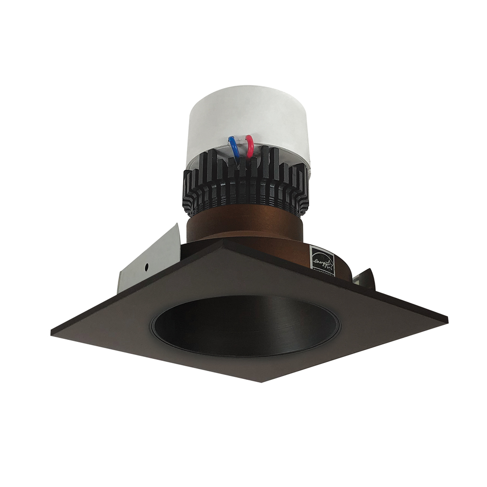 4" Pearl LED Square Retrofit Reflector with Round Aperture, 1000lm / 12W, 3000K, Bronze