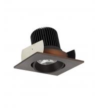 Nora NIOB-2SC27QBZ - 2" Iolite LED Square Adjustable Cone Reflector, 10-Degree Optic, 800lm / 12W, 2700K, Bronze