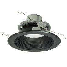 Nora NLCBC2-65230BB/10 - 6" Cobalt Click Round Retrofit Baffle, 1000lm / 12W, 3000K, Black Baffle / Black Flange