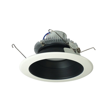Nora NLCBC2-652CDBW/A - 6" Cobalt Click Round Retrofit Baffle, 900lm / 12W, Comfort Dim, Black Baffle / White Flange