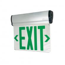 Nora NX-811-LEDG2MA - EXIT ADJ 2C 2F GRN/MIR ALUM