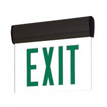 Nora NX-812-LEDGMB - EXIT ADJ BAT 1F GRN/MIR BLACK