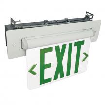 Nora NX-813-LEDGCW - EXIT REC ADJ AC 1F GRN/CLR WHI