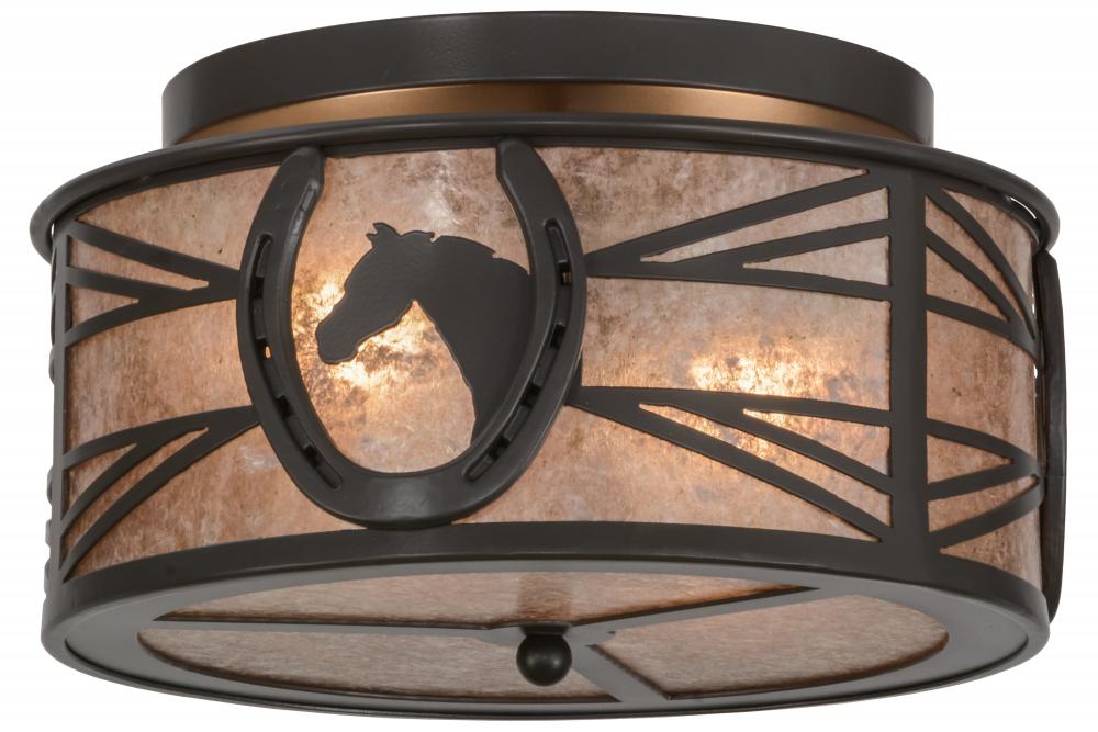 14.5"W Horseshoe Flushmount