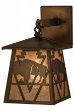 Meyda Green 163245 - 7"W Lone Buffalo Wall Sconce