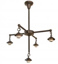 Meyda Green 51805 - 25" Wide Craftsman 5 Light Chandelier Hardware