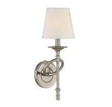 Savoy House 9-4156-1-187 - Foxcroft 1-Light Wall Sconce in Brushed Pewter