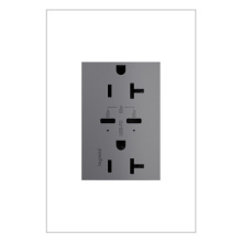 Legrand ARTRUSB20PD65M4 - adorne® 65W USB Outlet, Plus-Size, Type C, 20A, Tamper-Resistant, Magnesium