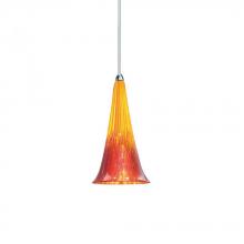 WAC US G614-YR - G600 SERIES-YLW/RED FLUTE GLASS SHADE