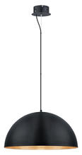 Eglo 201294A - 1 LT Integrated LED Pendant w/ Black Finish & Black w/ Gold Interior Metal Shade