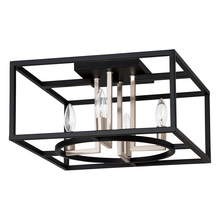 Eglo 204607A - 4 LT Open Frame Ceiling Light w/ a Matte Black & Brushed Nickel Finish