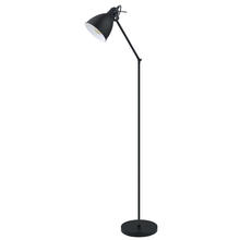 Eglo 49471A - 1 LT Floor Lamp w/ Black Finish & Black & White Metal Shade