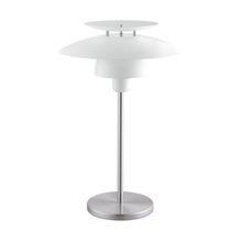 Eglo 98109A - 1 LT Table Lamp w/ Satin Nickel Finish & White Shade