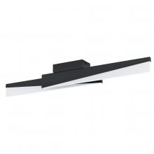 Eglo 99561A - 2 LT Integrated LED Ceiling Light w/ Black Finish & White Acrylic Shade