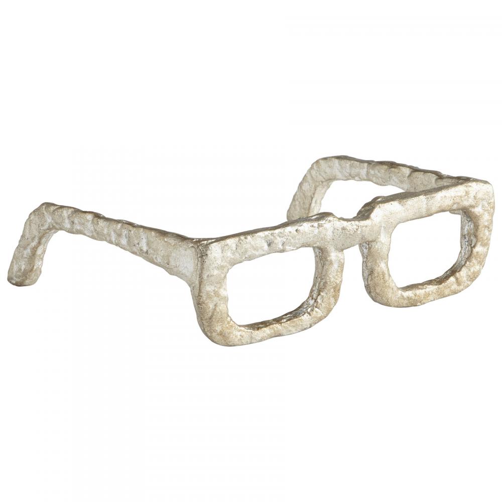 Sculptured Spectacles Antique Silver - Medium
