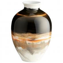 Cyan Designs 09880 - Indian Paint Brush Vase #1 Black & White & Gold