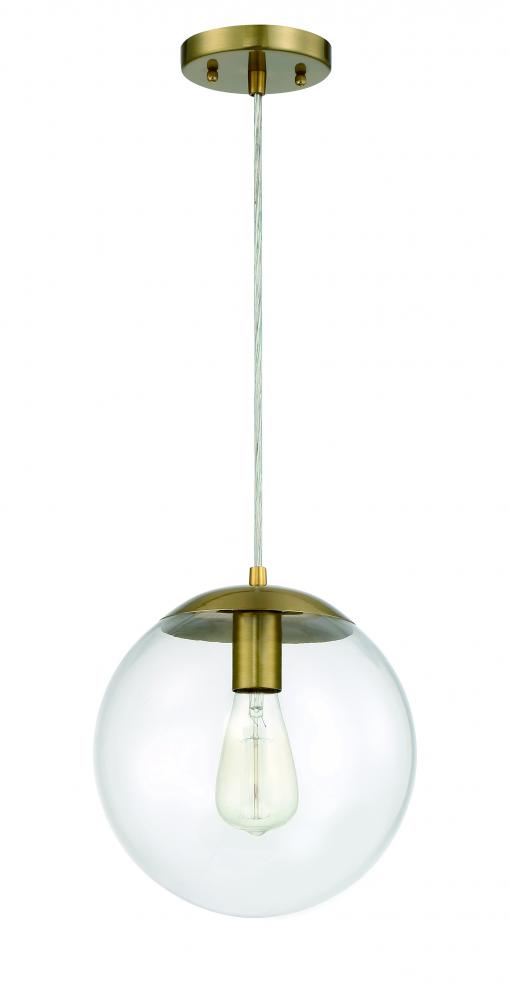 1 Light Small Pendant with Clear Glass
