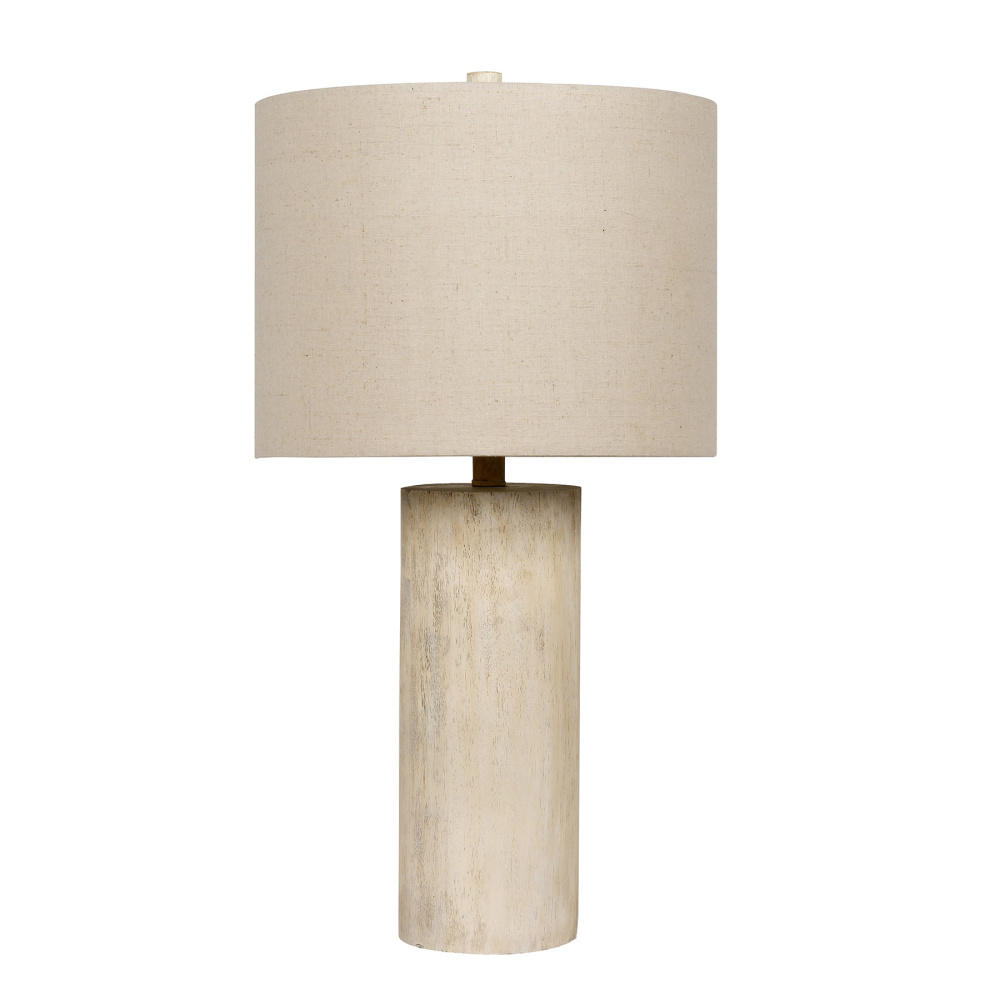 BL10LTX, Distressed Wood Base with Linen Hardback Shade