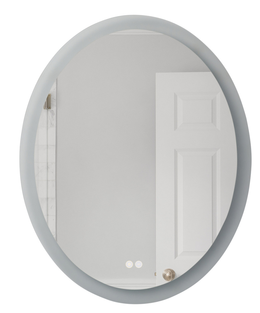 Oval LED Mirror with defogger, dimmer, 3CCT 3000K, 4000K, 5000K, 30” x 24” x 1.8”