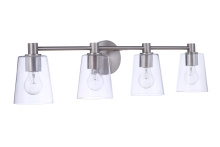 Craftmade 12633BNK4 - Emilio 4 Light Vanity in Brushed Polished Nickel