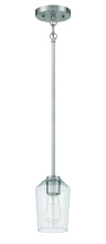 Craftmade 56191-BNK - Shayna 1 Light Mini Pendant in Brushed Polished Nickel