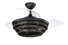 Craftmade WHS42FBGW3 - 42" Hidden Blade Ceiling Fan w/Clear Acrylic Blades, Wi-Fi & Light Kit