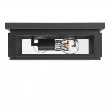 Crystorama BYR-80100-MK - Byron 2 Light Matte Black Outdoor Flush Mount