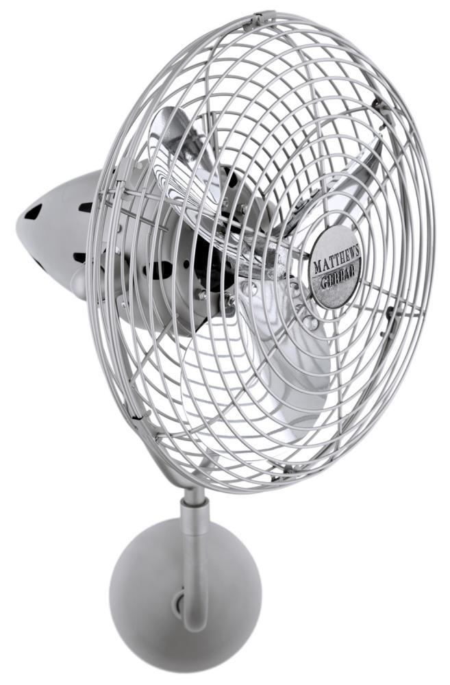 Bruna Parede wall fan in Brushed Nickel finish.