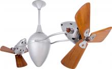 Matthews Fan Company AR-BN-WD-DAMP - Ar Ruthiane 360° dual headed rotational ceiling fan in brushed nickel finish with solid sustainab