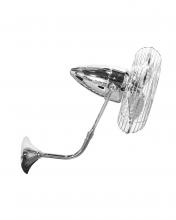 Matthews Fan Company BP-CR-MTL-DAMP - Bruna Parede wall fan in Polished Chrome finish for damp locations.