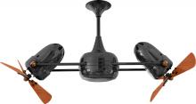 Matthews Fan Company DD-BKN-WD - Duplo Dinamico 360” rotational dual head ceiling fan in Black Nickel finish with solid sustainab