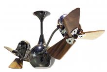 Matthews Fan Company VB-BKN-WD - Vent-Bettina 360° dual headed rotational ceiling fan in black nickel finish with solid sustainabl