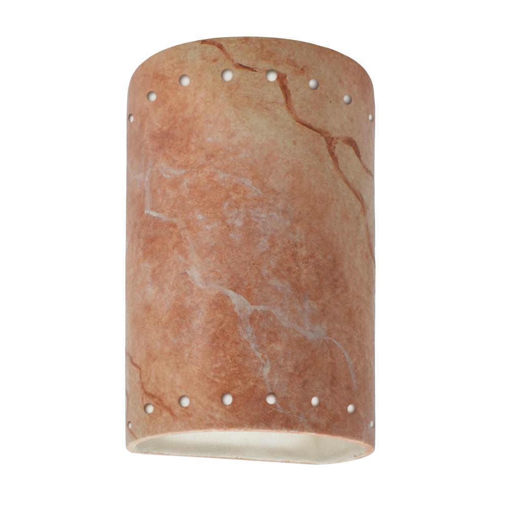 Small ADA Cylinder w/ Perfs - Open Top & Bottom - LED