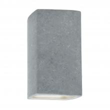 Justice Design Group CER-0910W-CONC-LED1-1000 - Small LED Rectangle - Closed Top (Outdoor)