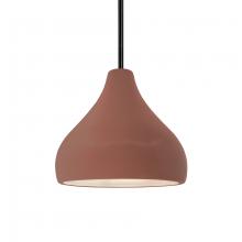 Justice Design Group CER-6560-CLAY-MBLK-RIGID - Small Droplet 1-Light Pendant
