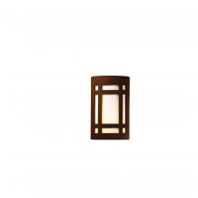 Justice Design Group CER-7485-RRST-LED1-1000 - Small Craftsman Window - Open Top & Bottom - LED