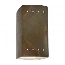 Justice Design Group CER-0925-SLTR-LED1-1000 - Small Rectangle w/ Perfs - Open Top & Bottom - LED