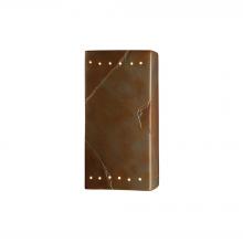 Justice Design Group CER-0965W-SLTR - Large Rectangle w/ Perfs - Open Top & Bottom (Outdoor)