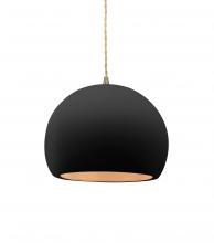Justice Design Group CER-6530-CBGD-ABRS-BEIG-TWST-LED1-700 - Small Globe 1-Light Pendant