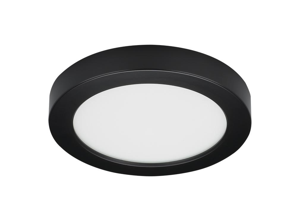 Blink - Battery Backup Module Housing Only For Flush Mount LED Fixture- 7" Round- Black Finish