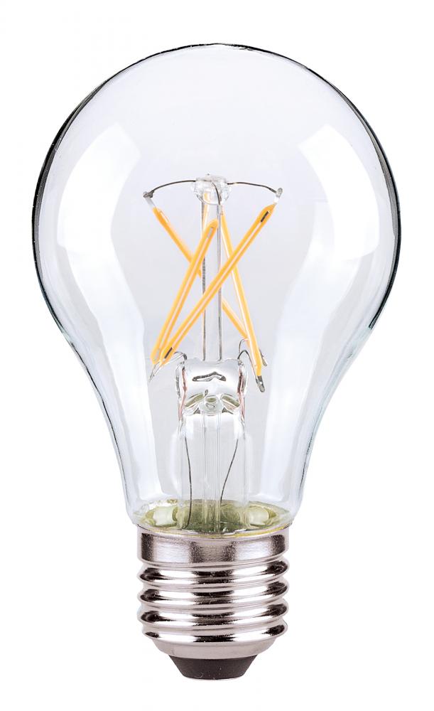 5 Watt; A19 LED; Clear; 2700K; Medium base; 120 Volt; 4-Pack