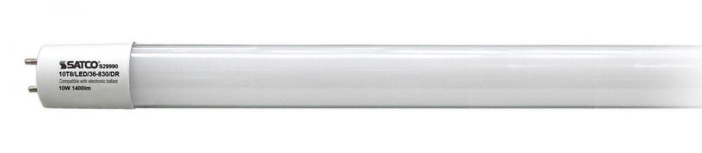 10 Watt T8 LED; 3000K; Medium Bi Pin base; 50000 Average rated hours; 1400 Lumens; Type A; Ballast