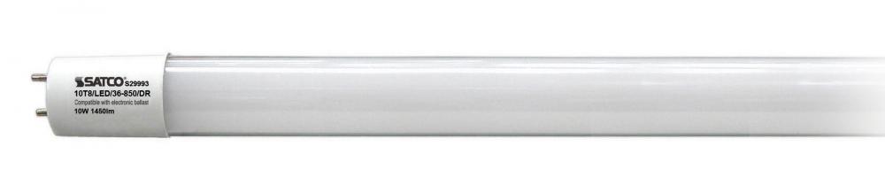 10 Watt T8 LED; 5000K; Medium Bi Pin base; 50000 Average rated hours; 1450 Lumens; Type A; Ballast
