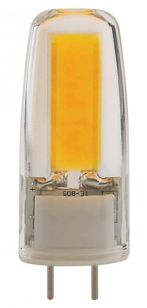 4 Watt; JC LED; Clear; 3000K; G8 base; 120 Volt