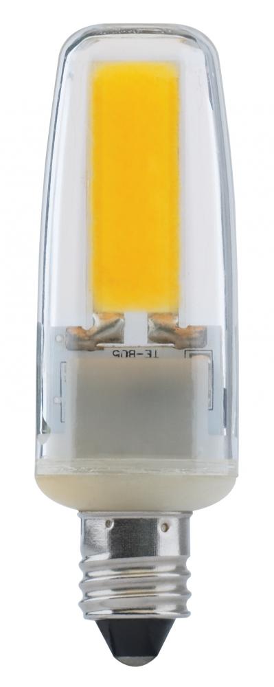 4 Watt; LED; 5000K; Clear; Mini Candelabra base; 120 Volt