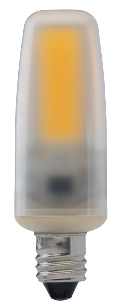 4 Watt; LED; 3000K; Frost; Mini Candelabra base; 120 Volt