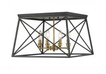 Z-Lite 447F18-MB-OBR - 4 Light Flush Mount