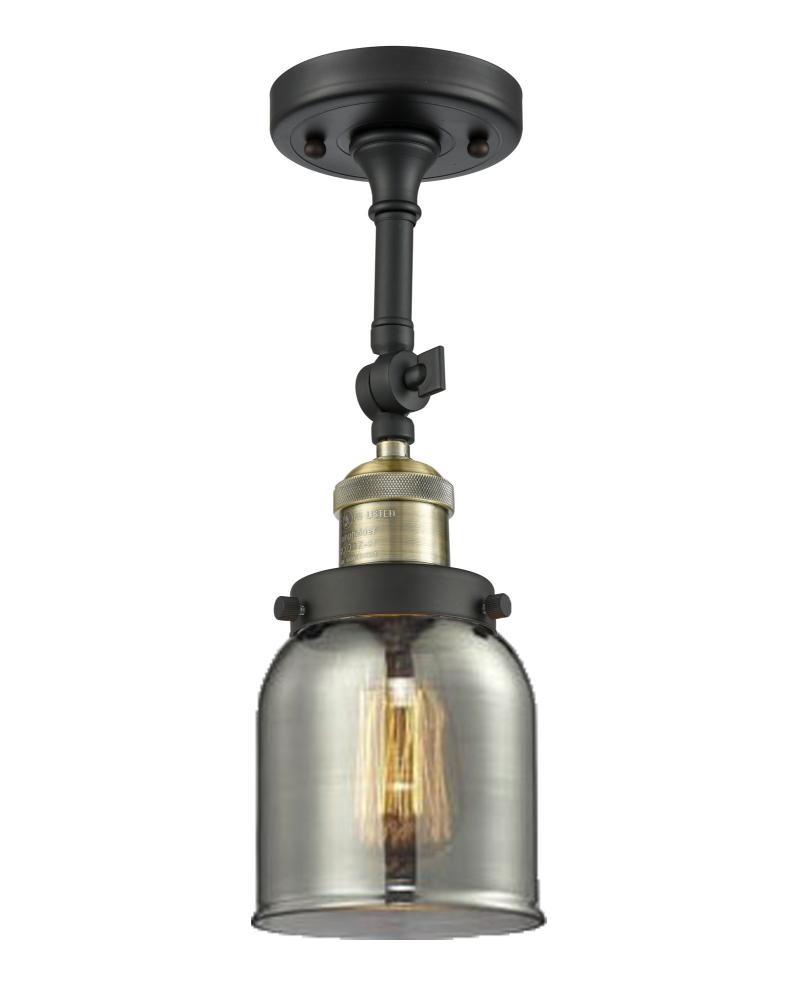 Bell - 1 Light - 5 inch - Black Antique Brass - Adjustable Semi-Flush Mount