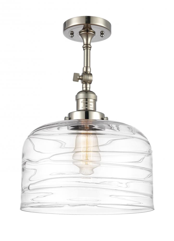 Bell - 1 Light - 12 inch - Polished Nickel - Adjustable Semi-Flush Mount