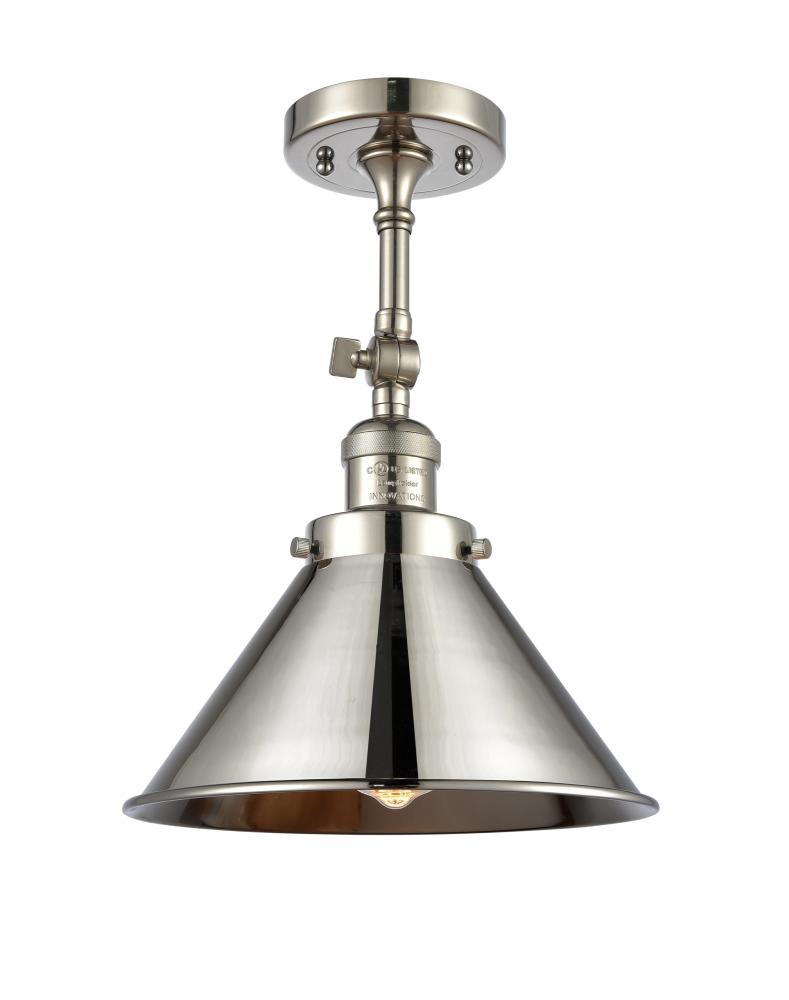 Briarcliff - 1 Light - 10 inch - Polished Nickel - Adjustable Semi-Flush Mount